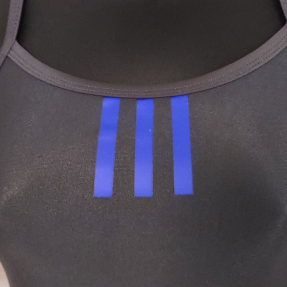 Adidas Solid Stripes C - Back One Piece Swimsuit Juniors - Picture 8 of 14